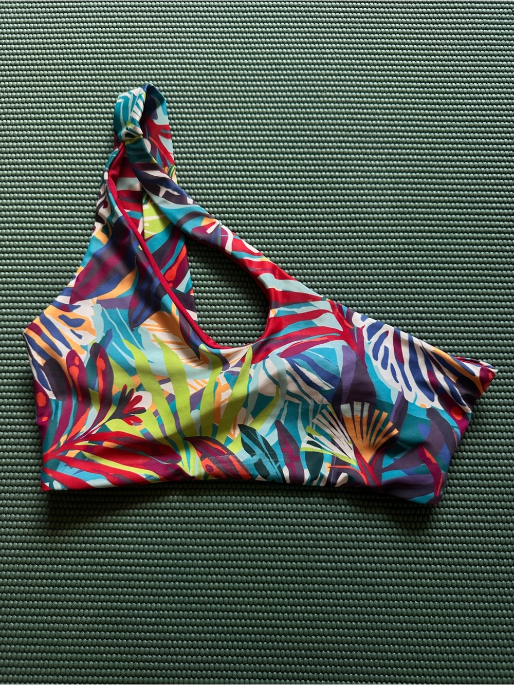 Phax Colorful Tropical One-Shoulder Bikini Top size small